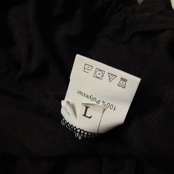 Women's Dress Size Large Black Sleeveless Ruched Stretch Bodycon Sexy Night Out - Picture 8 of 10